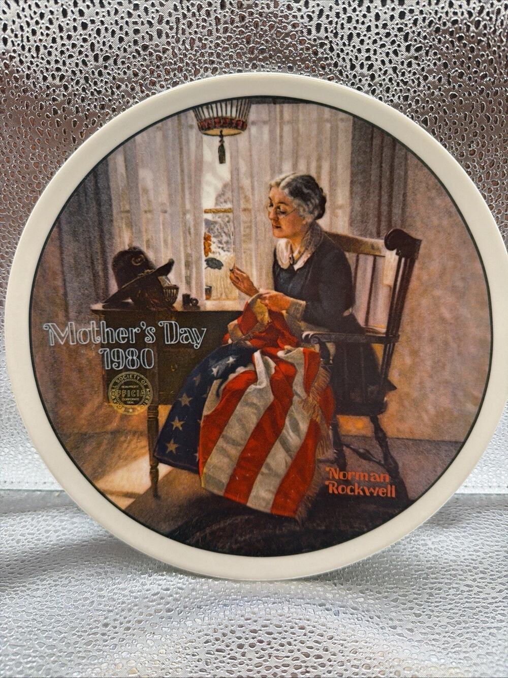 "A Mother's Pride" by Norman Rockwell, a Knowles Ceramic 1980 Collector Plate
